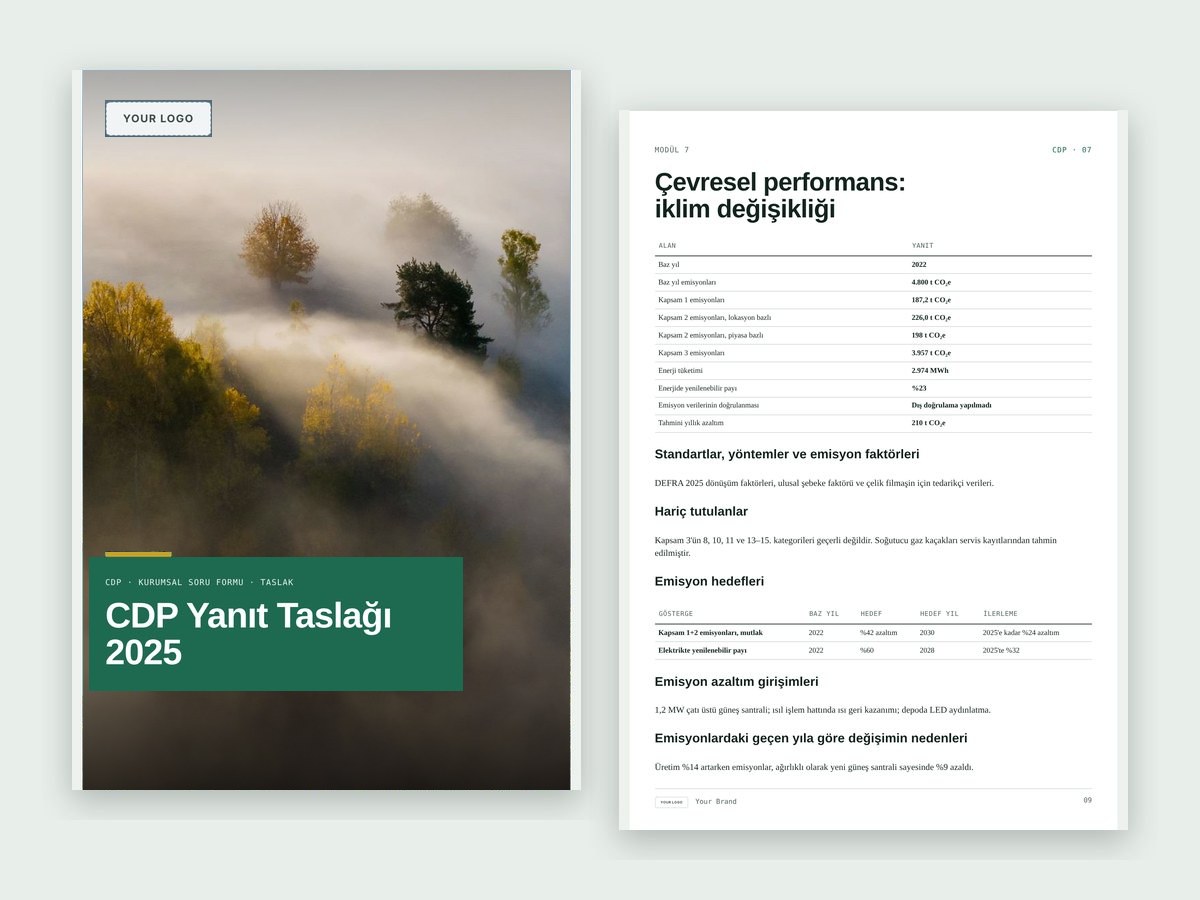 CDP yanıt taslağı
